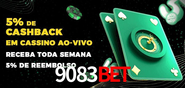 Promoções do cassino ao Vivo 9083bet
